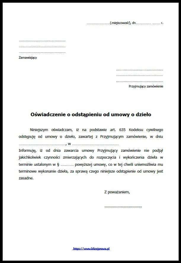Jak bezpiecznie odstąpić od umowy zlecenia bez konsekwencji prawnych